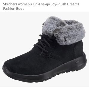 Women's Black Faux Fur Lined Ankle Boots